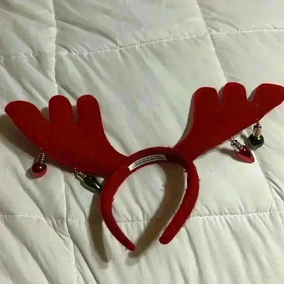 Holiday Moose Ears Red Headband Costume by The Great PretendEars - Picture 3 of 3